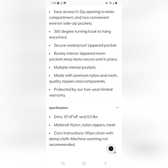 Biaggi Hangmates Hanging Toiletry Zipcubes - Picture 7 of 7